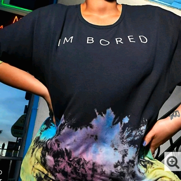 NEW, Torrid, Plus size,Black Multi Dye Tee